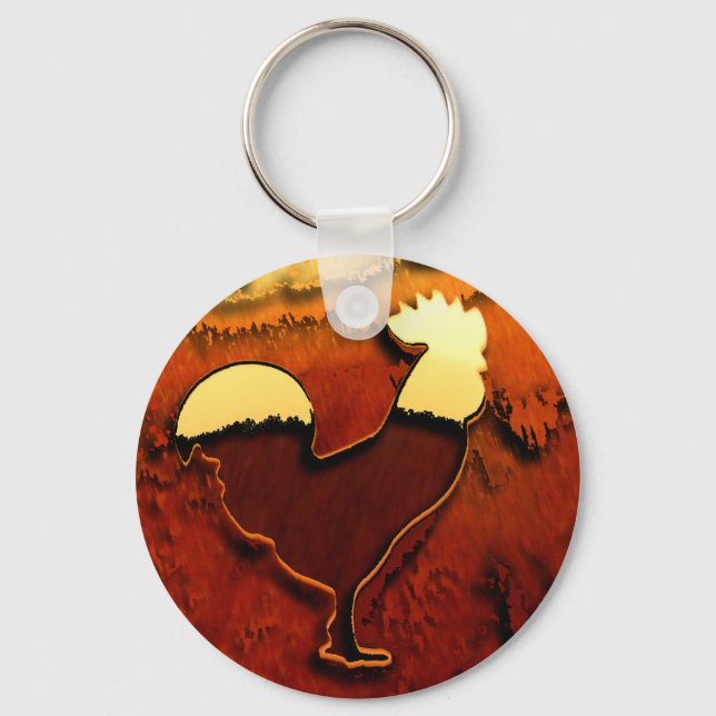 Country Rooster Key Ring (Front)