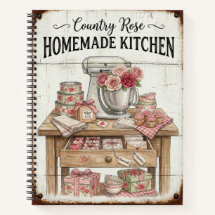 Country Rose Homemade Kitchen Recipe Notebook