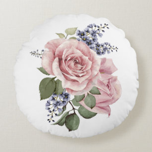 Country Rose Reversible Round Cushion