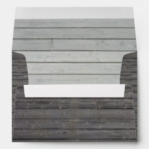 Country Rustic Barn Wood Stripes Envelope