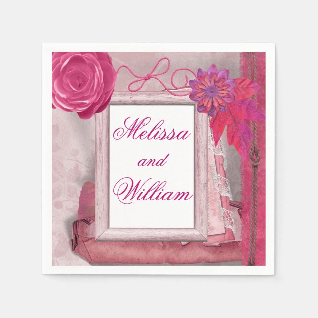 Country Rustic Beautiful Purple Napkin (Front)