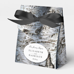 Country Rustic Birch Tree Wedding Favour Box