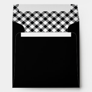 Country Rustic Black and White Buffalo Checks Enve Envelope