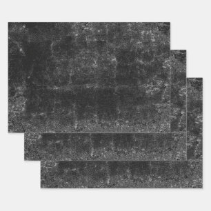 Country Rustic Black And White Vintage Texture Wrapping Paper Sheet
