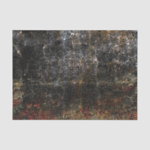 Country Rustic Black Orange Grunge Vintage Texture Tissue Paper