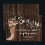 Country Rustic Boot Western Save the Date Card<br><div class="desc">This is the perfect way to tell your family and friends your special news!</div>