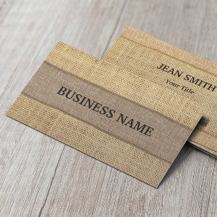 Country Rustic Burlap Business Cards
