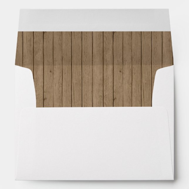 Country Rustic Envelope Wood (Back (Bottom))