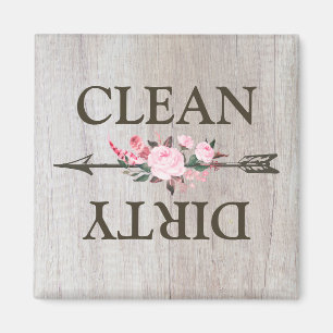 Country Rustic Floral Rose Dishwasher Magnet