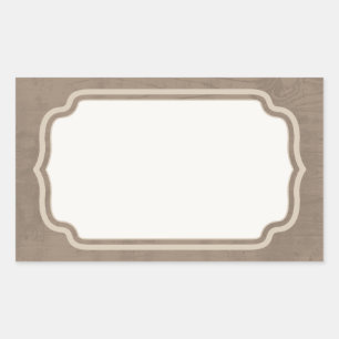Country Rustic Framed Label