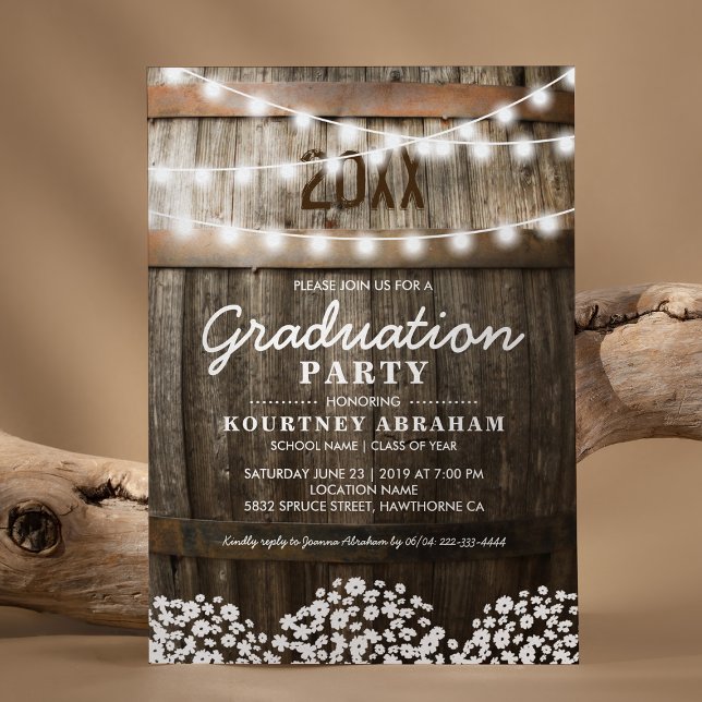 Country Rustic Graduation Party Class of 2025 Invitation (Creator Uploaded)