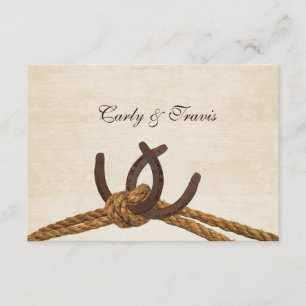 Country Rustic Horseshoes RSVP Card