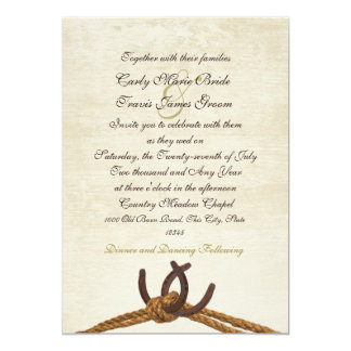 Country Rustic Horseshoes Wedding Card Country Rustic Horseshoes Wedding Card