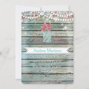 Country Rustic Mason Jar Bridal Shower Invitation