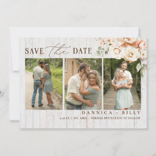 Country Rustic Photo Save The Date Wedding Cards