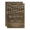 Country Rustic String Lights Rehearsal Dinner