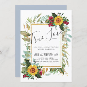 Country Rustic Sunflowers Burgundy Roses Wedding