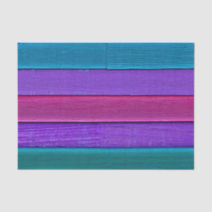 Country Rustic Teal Pink Purple Wood Grain Texture Tissue Paper