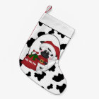 Country Santa cow Holiday Christmas stocking