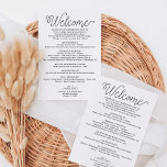 Country Script Wedding Itinerary Hotel Bag  Program<br><div class="desc">Welcome your guest with this lovely letter - great for hotel gift bags for for out of town guests!</div>
