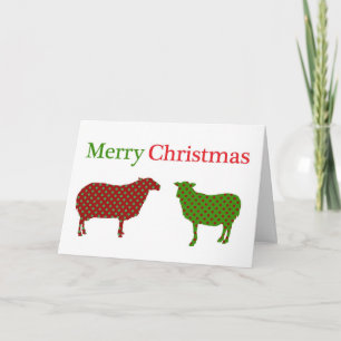 Country Sheep Christmas Card