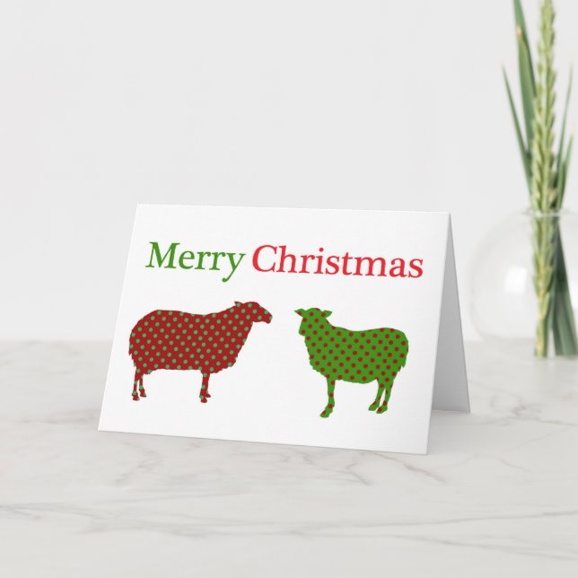 Country Sheep Christmas Card (Front)