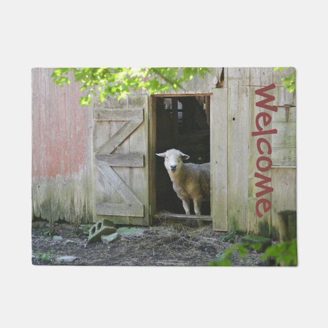 Country Sheep Doormat (Front)