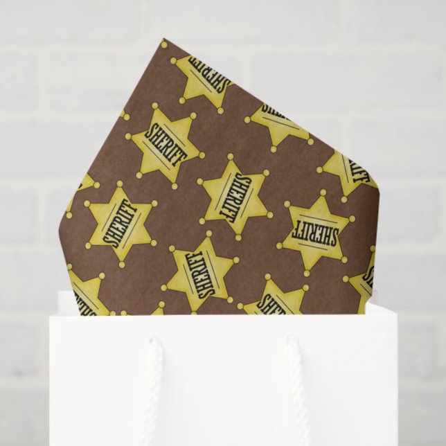 Country Sheriffs badge pattern tissue paper (Gift Bag)