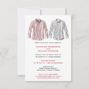 Country Shirts Inspired   Gay Wedding Invitation