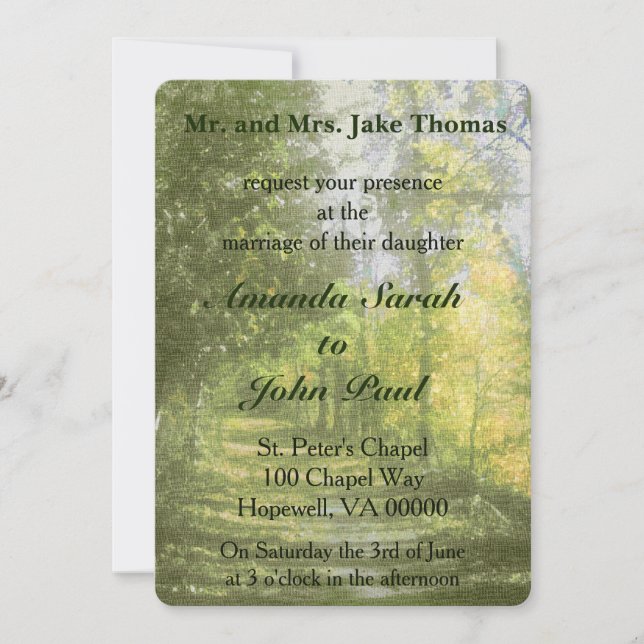Country side Wedding Invitation (Front)