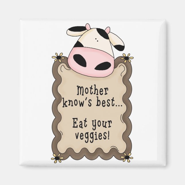 Country Silly Fun Cow Fridge Magnet (Front)