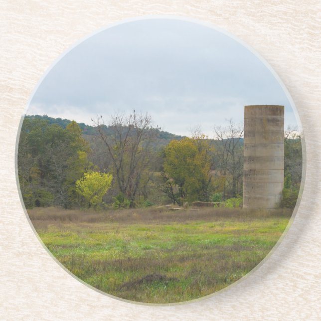 Country Silo Landscape Coaster (Front)