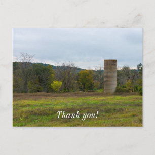 Country Silo Landscape Postcard