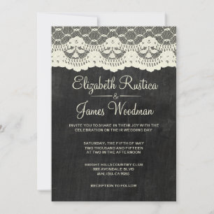 Country Slate Wedding Invitations
