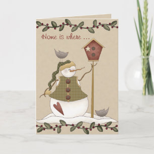 Country Snowman Christmas Cards