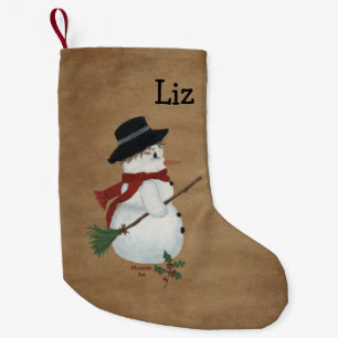 Country Snowman Christmas Stocking