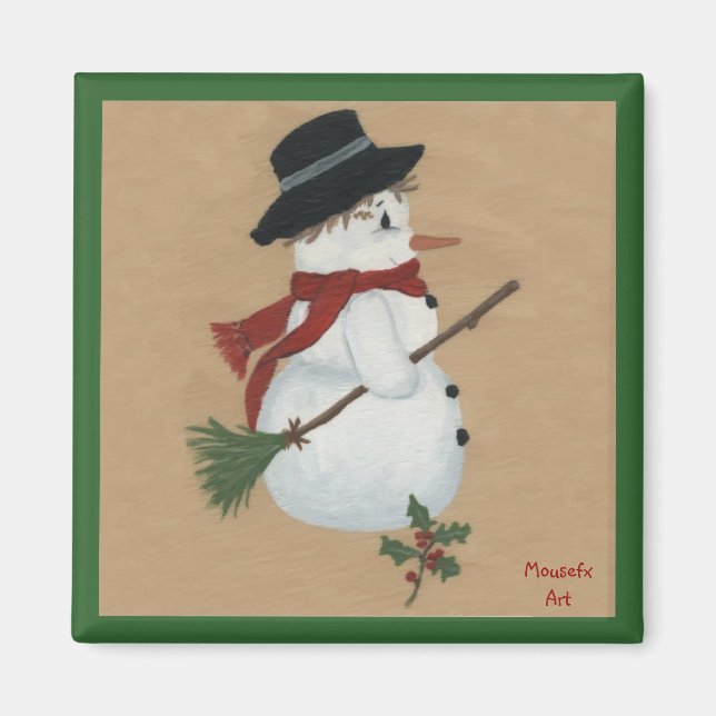 Country Snowman Magnet (Front)