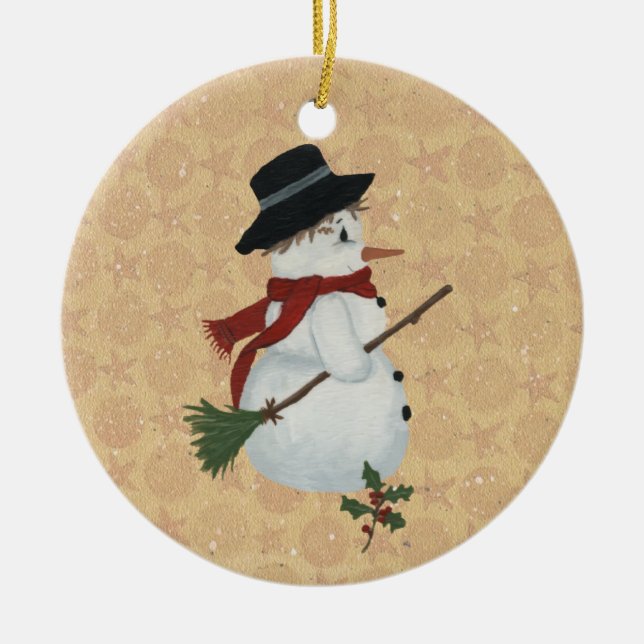 Country Snowman Ornament (Front)