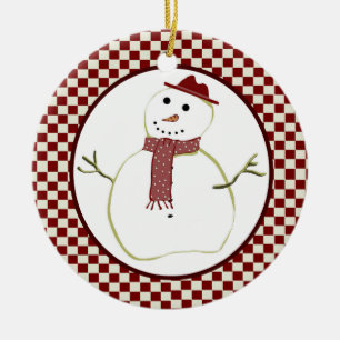 Country Snowman Ornament