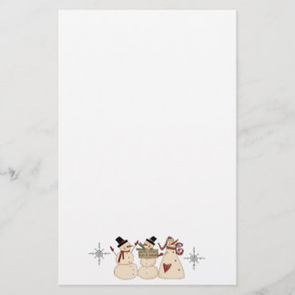 Country Snowman Stationery