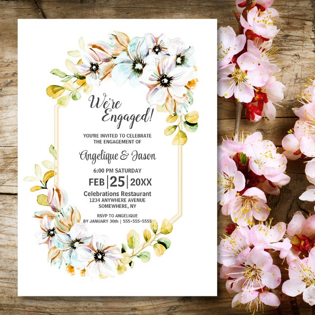 Country Spring Floral Engagement Party Invitation (Creator Uploaded)