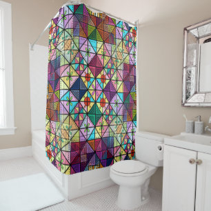 Country Stained Glass Shower Curtain