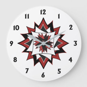 Country Star White Large Clock