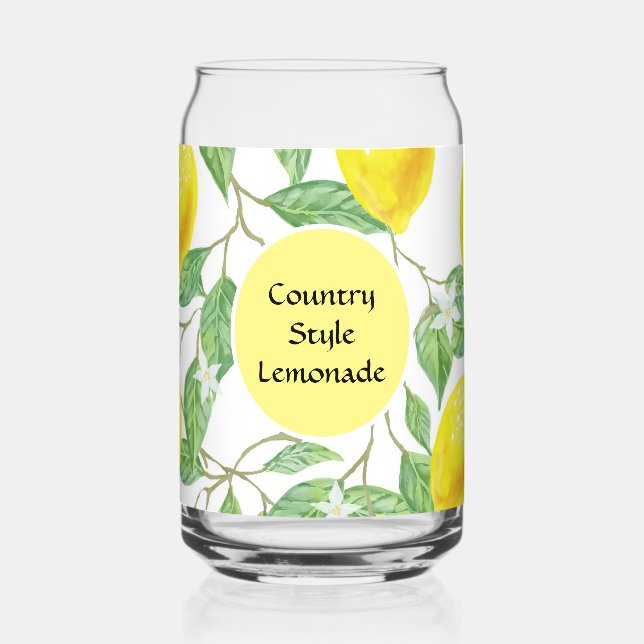 Country Style Lemonade Recipe  Can Glass (Front)