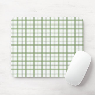 Country Style Sage Green Plaid Mouse Pad