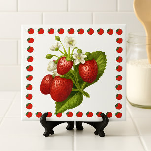 Country Style Strawberry Pattern Ceramic Tile