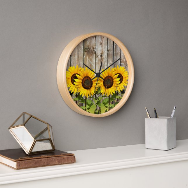 Country Style Sunflower Wall Clock (Office)