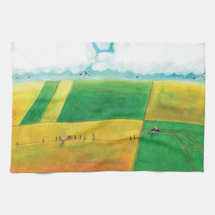 Country Summer Day Tea Towel