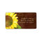 Country Sunflower Brown Wedding Address