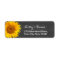 Country Sunflower Chalkboard Return Address